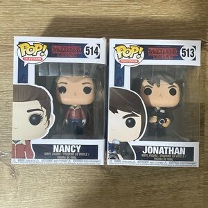 Nancy and Jonathan Stranger Things Funko Pops